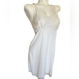 Elegant White Lace Slip Dress